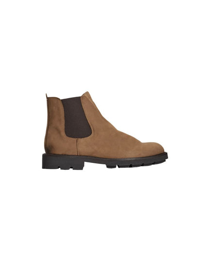 Roberto Pepe Luxury Brown Calfskin Men Boot