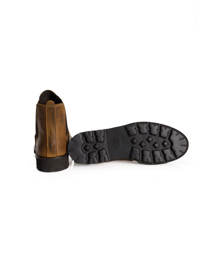 Roberto Pepe Luxury Brown Calfskin Men Boot