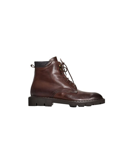 Roberto Pepe Luxury Brown Calfskin Men Boot