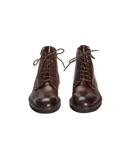 Roberto Pepe Luxury Brown Calfskin Men Boot