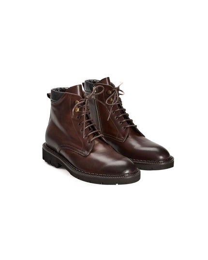 Roberto Pepe Luxury Brown Calfskin Men Boot