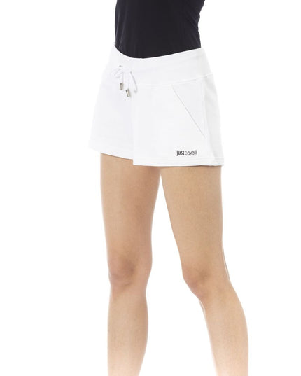 Just Cavalli White Cotton Women's Sweat Shorts