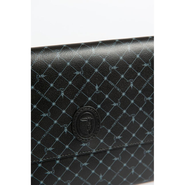 Trussardi Black Polyester Men Clutch