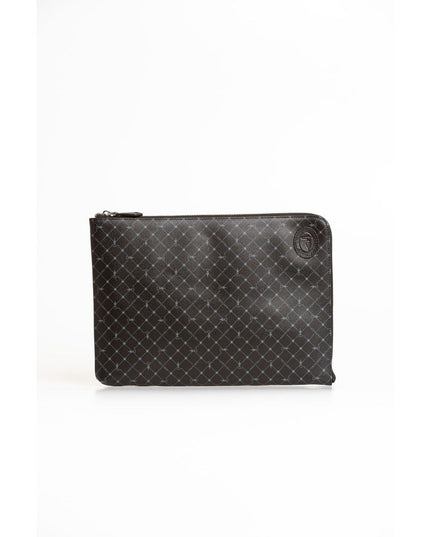 Trussardi Black Leather Men Clutch