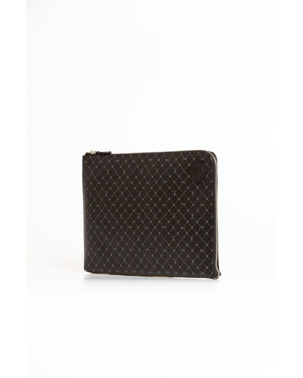 Trussardi Black Leather Men Clutch