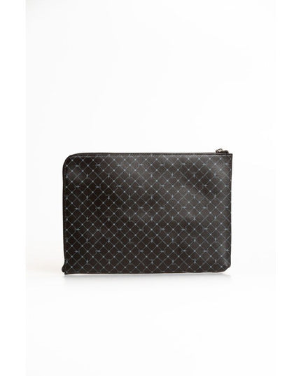 Trussardi Black Leather Men Clutch