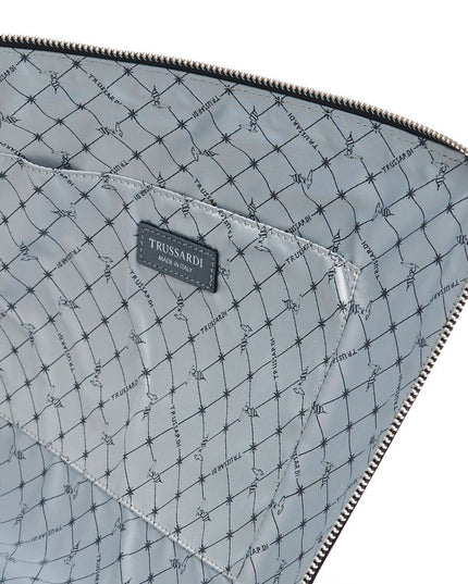 Trussardi Black Leather Men Clutch