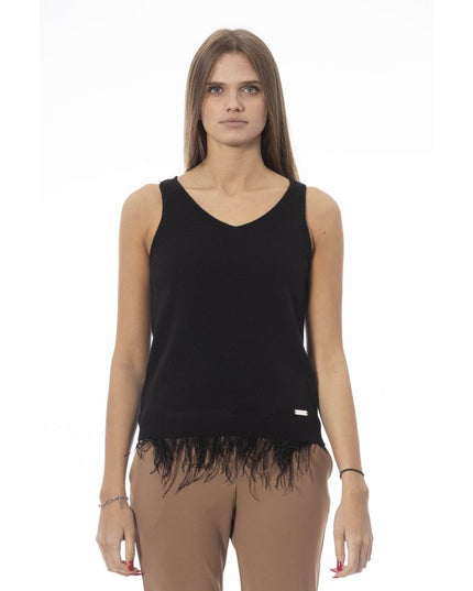 Baldinini Trend Black Wool Women Top