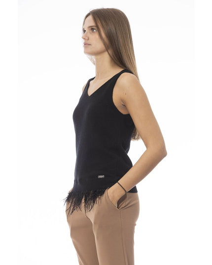 Baldinini Trend Black Wool Women Top