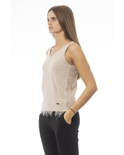 Baldinini Trend Beige Wool Women Top