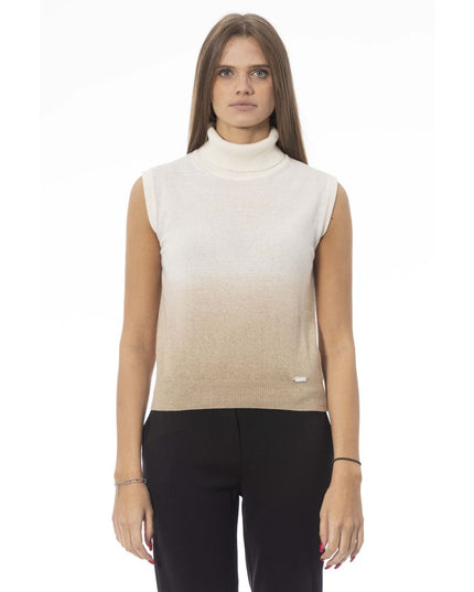 Baldinini Trend White Wool Women Sweater