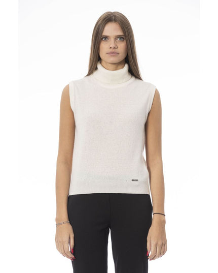 Baldinini Trend White Wool Women Sweater