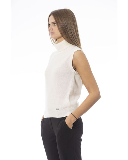Baldinini Trend White Wool Women Sweater