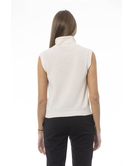 Baldinini Trend White Wool Women Sweater