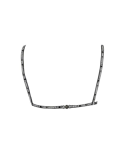 Karl Lagerfeld Black Elastane Swimwear