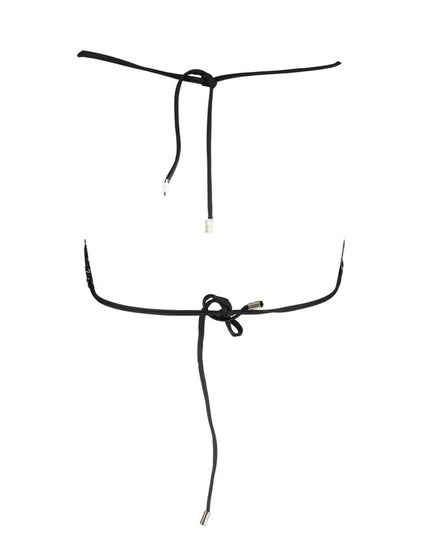 Karl Lagerfeld Black Elastane Swimwear