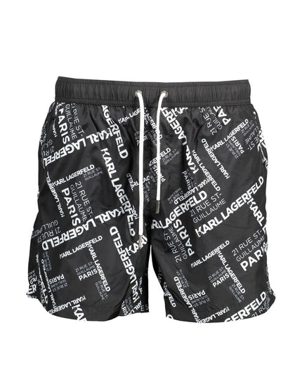 Karl Lagerfeld Black Polyester Swimwear