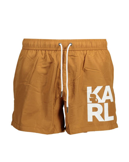 Karl Lagerfeld Brown Polyester Swimwear