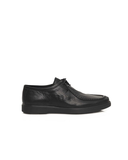 Cerruti 1881 Black Cowhide Men Derby Shoe