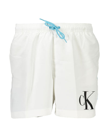 Calvin Klein Bianco Recycled Polyester Men's Swim Boxer