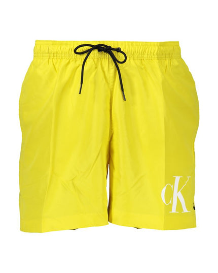 Calvin Klein Giallo Recycled Polyester Men's Swim Boxer