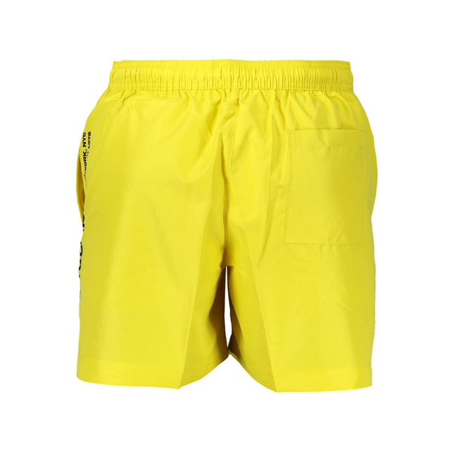 Calvin Klein Giallo Recycled Polyester Men's Swim Boxer