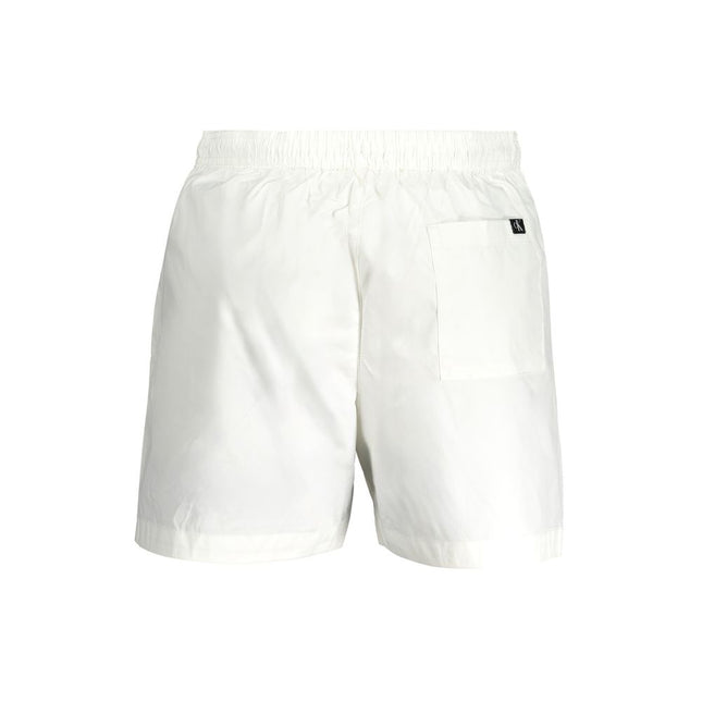 Calvin Klein White Polyester Men's Swim Boxer