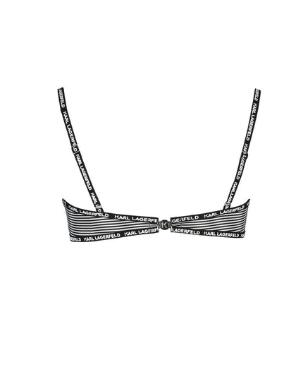 Karl Lagerfeld Black Elastane Swimwear