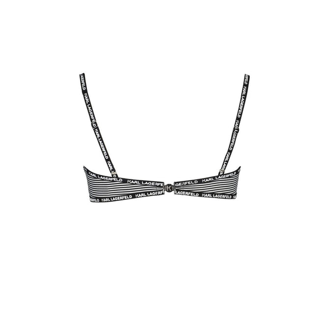 Karl Lagerfeld Black Elastane Swimwear