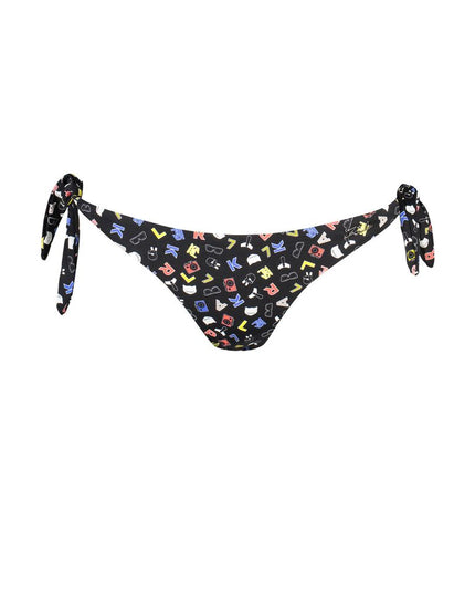 Karl Lagerfeld Black Elastane Swimwear