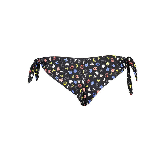 Karl Lagerfeld Black Elastane Swimwear