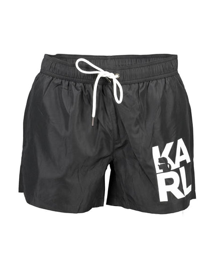 Karl Lagerfeld Black Polyester Swimwear