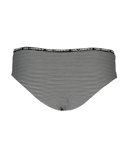 Karl Lagerfeld Black Elastane Swimwear