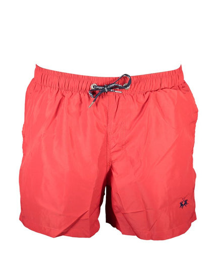 La Martina Red Polyester Men Swim Boxer