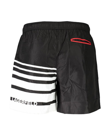 Karl Lagerfeld Black Polyester Swimwear
