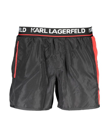 Karl Lagerfeld Black Polyester Swimwear