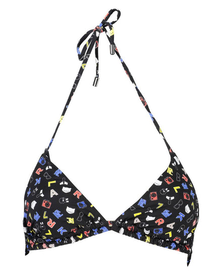 Karl Lagerfeld Black Elastane Swimwear