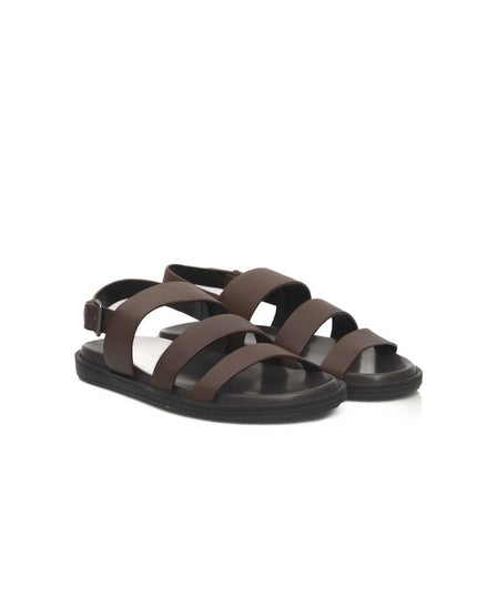 Cerruti 1881 Brown Cowhide Men Sandal