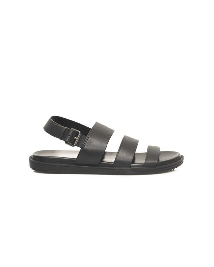 Cerruti 1881 Black Cowhide Men Sandal