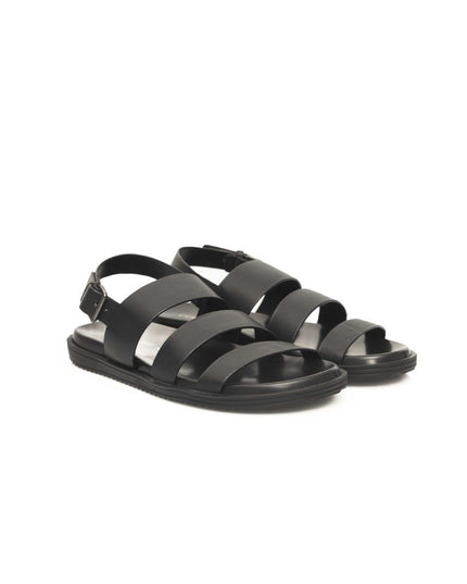 Cerruti 1881 Black Cowhide Men Sandal