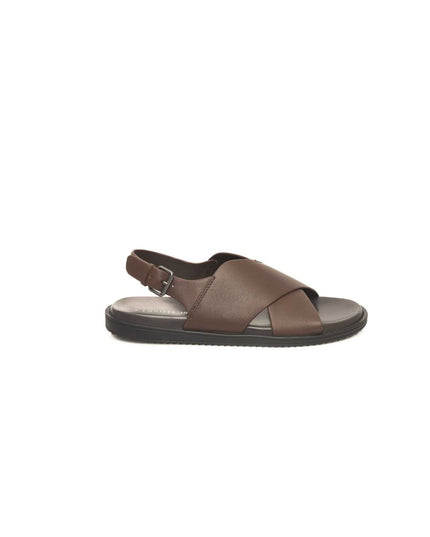 Cerruti 1881 Brown Cowhide Men Sandal