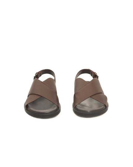 Cerruti 1881 Brown Cowhide Men Sandal