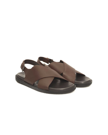 Cerruti 1881 Brown Cowhide Men Sandal