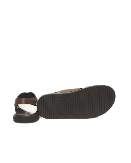 Cerruti 1881 Brown Cowhide Men Sandal