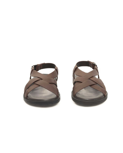 Cerruti 1881 Brown Cowhide Men Sandal