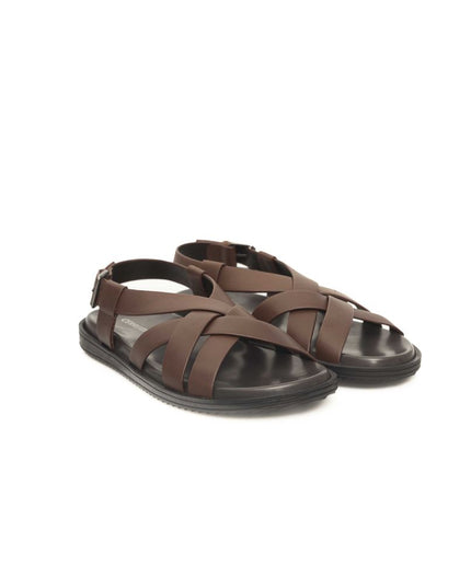 Cerruti 1881 Brown Cowhide Men Sandal