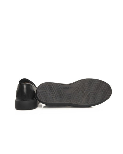 Cerruti 1881 Black Leather Men Loafer