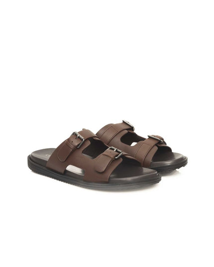 Cerruti 1881 Brown Cowhide Men Sandal
