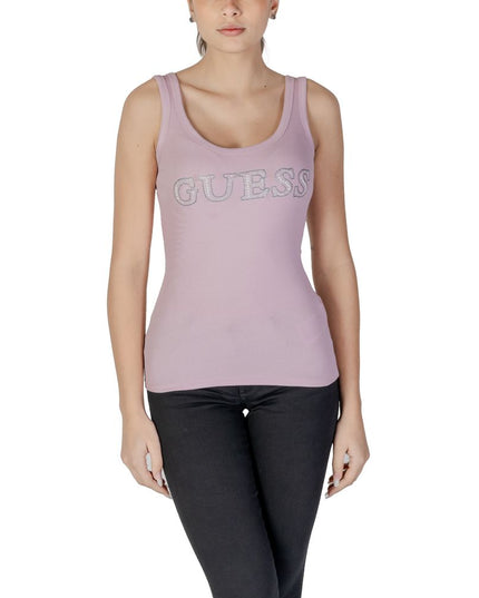 Guess Purple Cotton Tank Tops