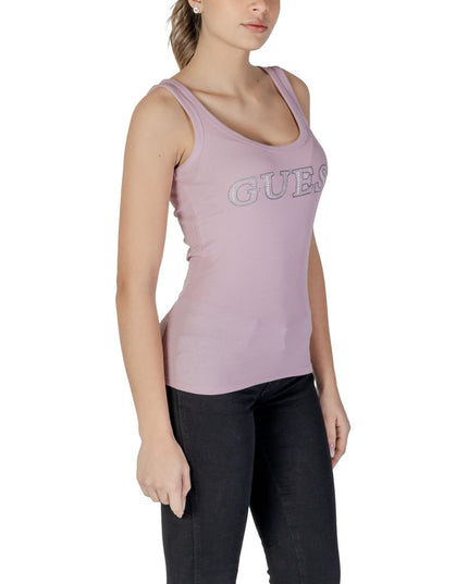 Guess Purple Cotton Tank Tops
